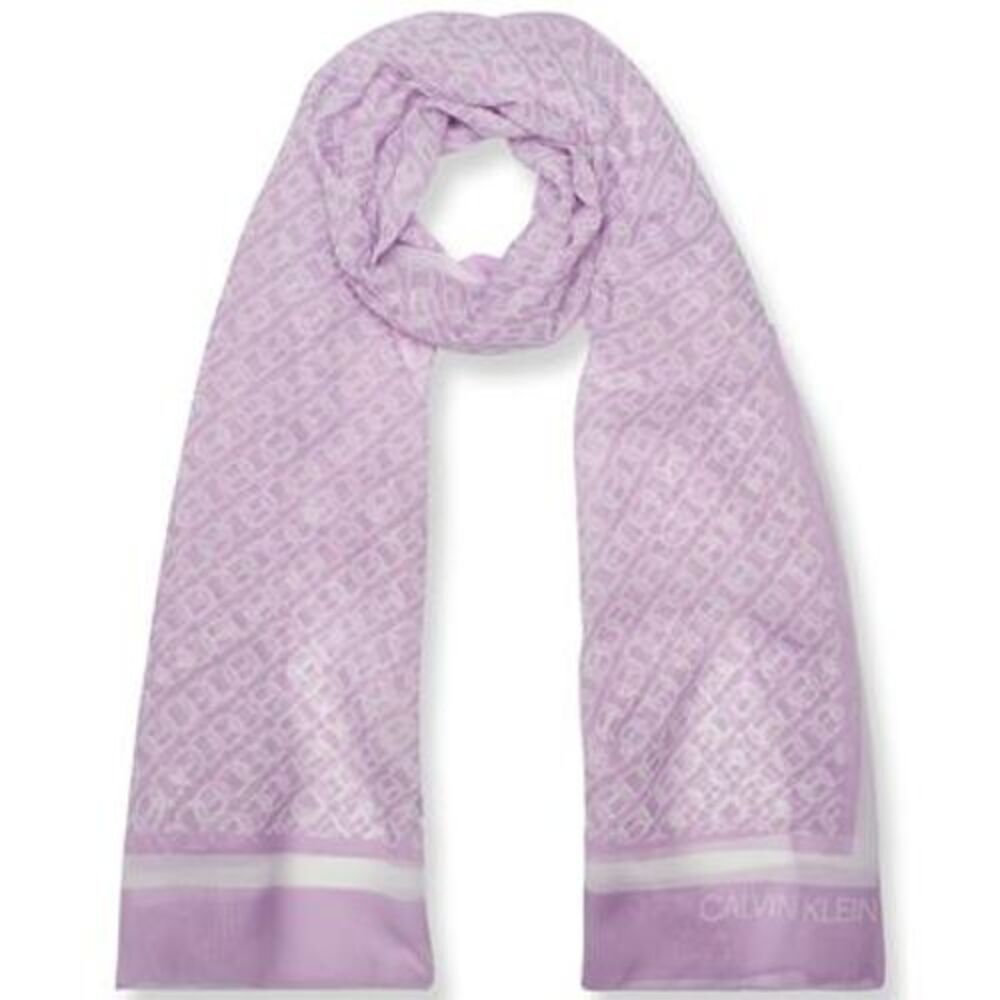 Calvin Klein Light Purple and White Square Scarf
